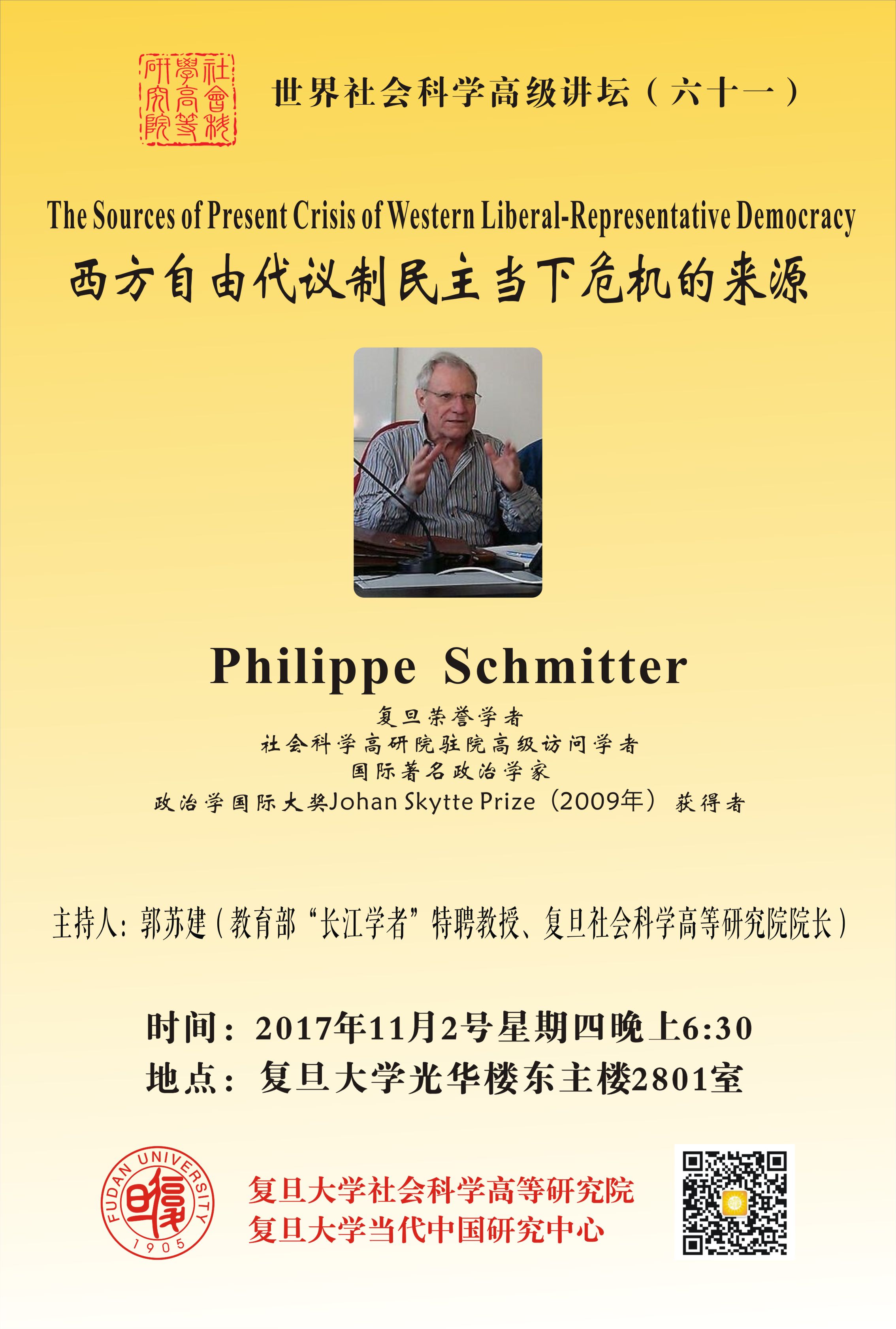 (11.2) Philippe Schmitter: The Sources of Present Crisis of Western Liberal-Representative Democracy